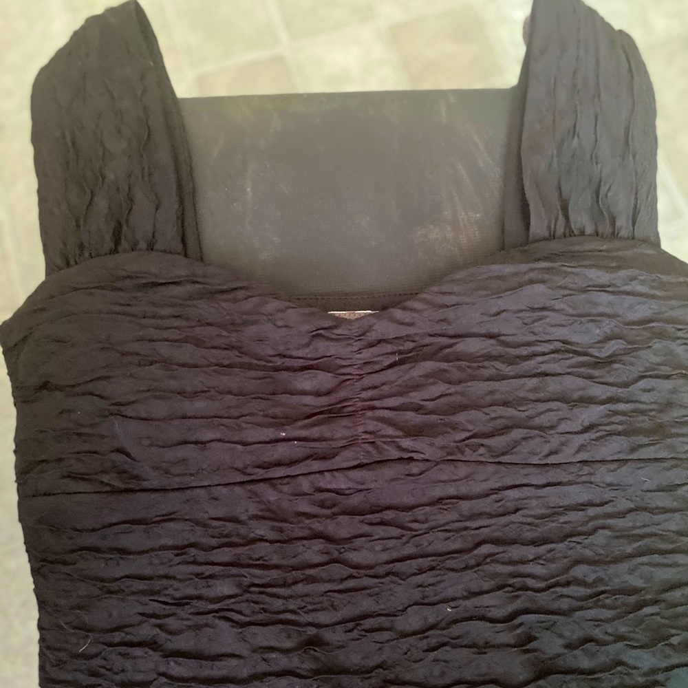 Black tank fitted mini dress